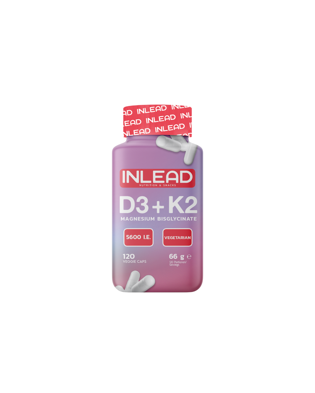 Inlead Vitamin D3 + K2 + Magnesium - 120 Kapseln